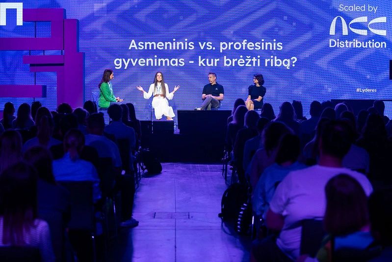 Panel discussion at 'Lyderės' event